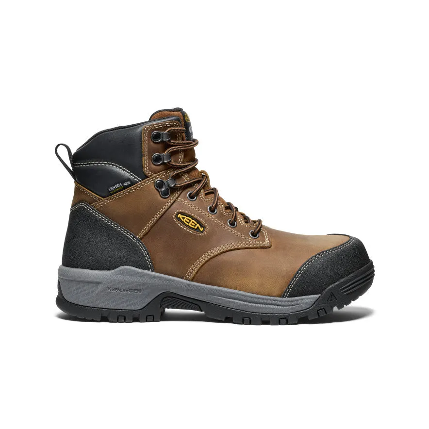 Men's Evanston 6" Insulated Waterproof Boot (Carbon Toe)  |  Bison/Black Long distance
