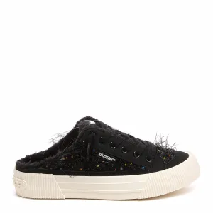 Feel Good Cheery Black Glam Mule Sneaker