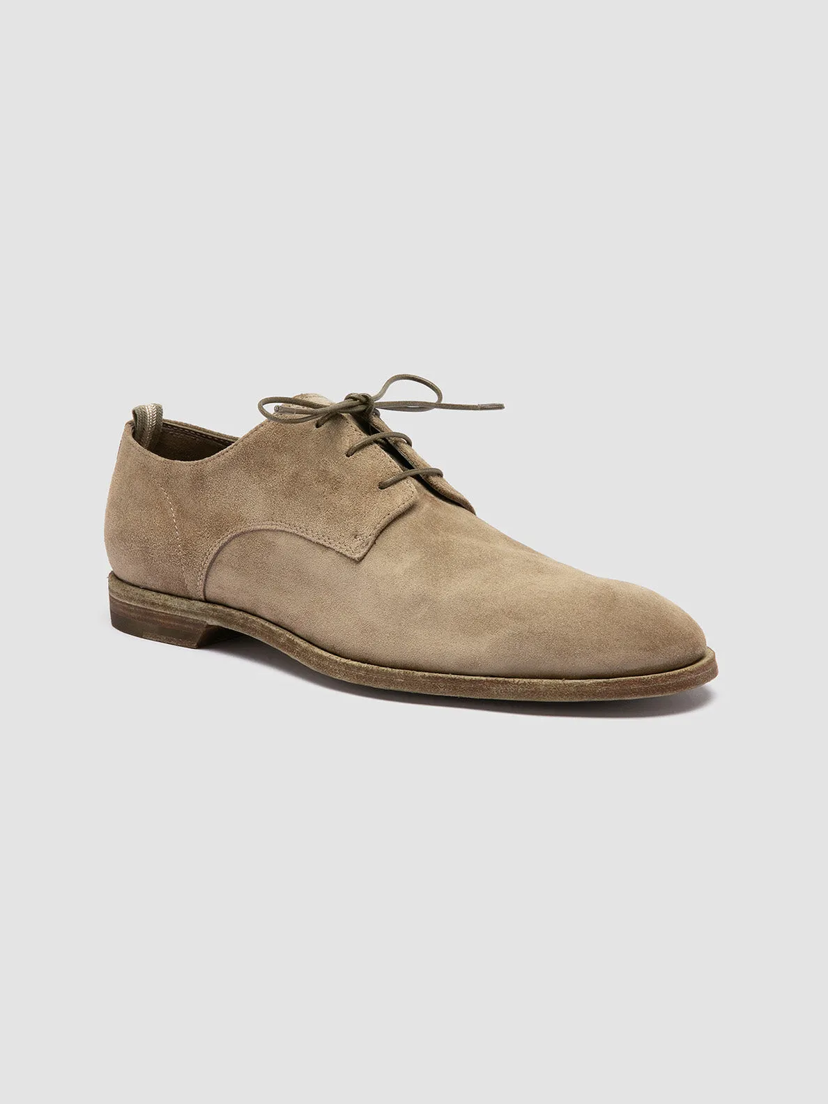 SOUND 002 - Taupe Suede Derby Shoes Gentle Edge Polished Step
