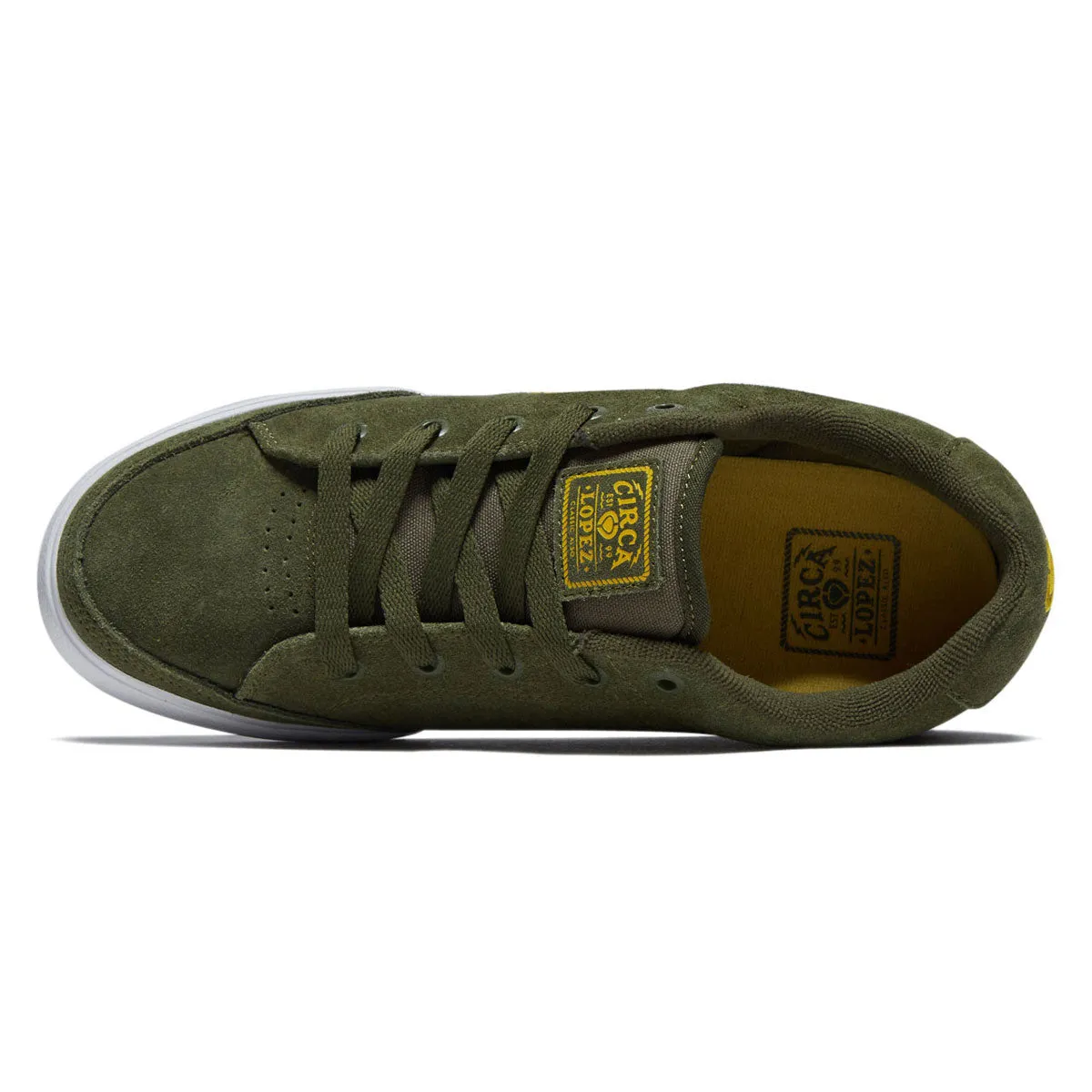 C1rca AL 50 Slim Shoes - Military Green/Lemon Skater Style