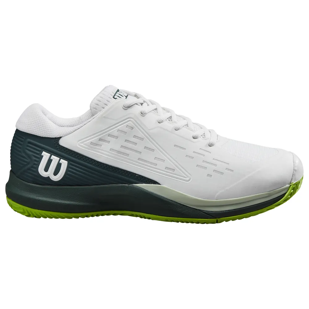 Elastic Band Wilson Rush Pro Ace Clay Court Tennis Shoes (Mens) - White/Ponderosa Pine/Jasmine Green