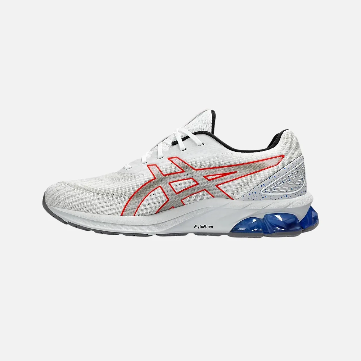 running form improvement Asics GEL-QUANTUM 180 VII Men's Running Shoes -White/Concrete