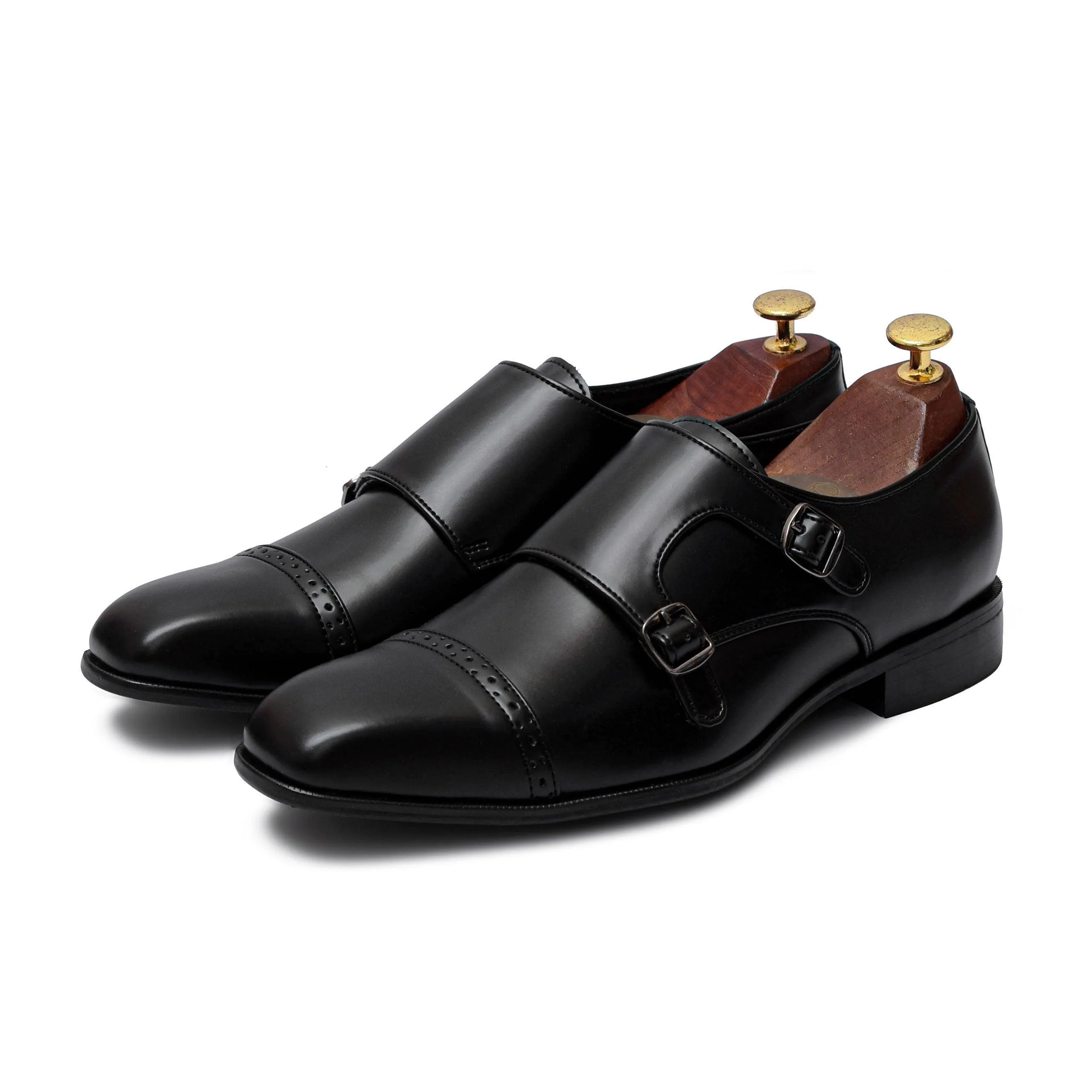 Narrow Room BENJAMIN | BLACK SQUARE TOE DOUBLE MONK