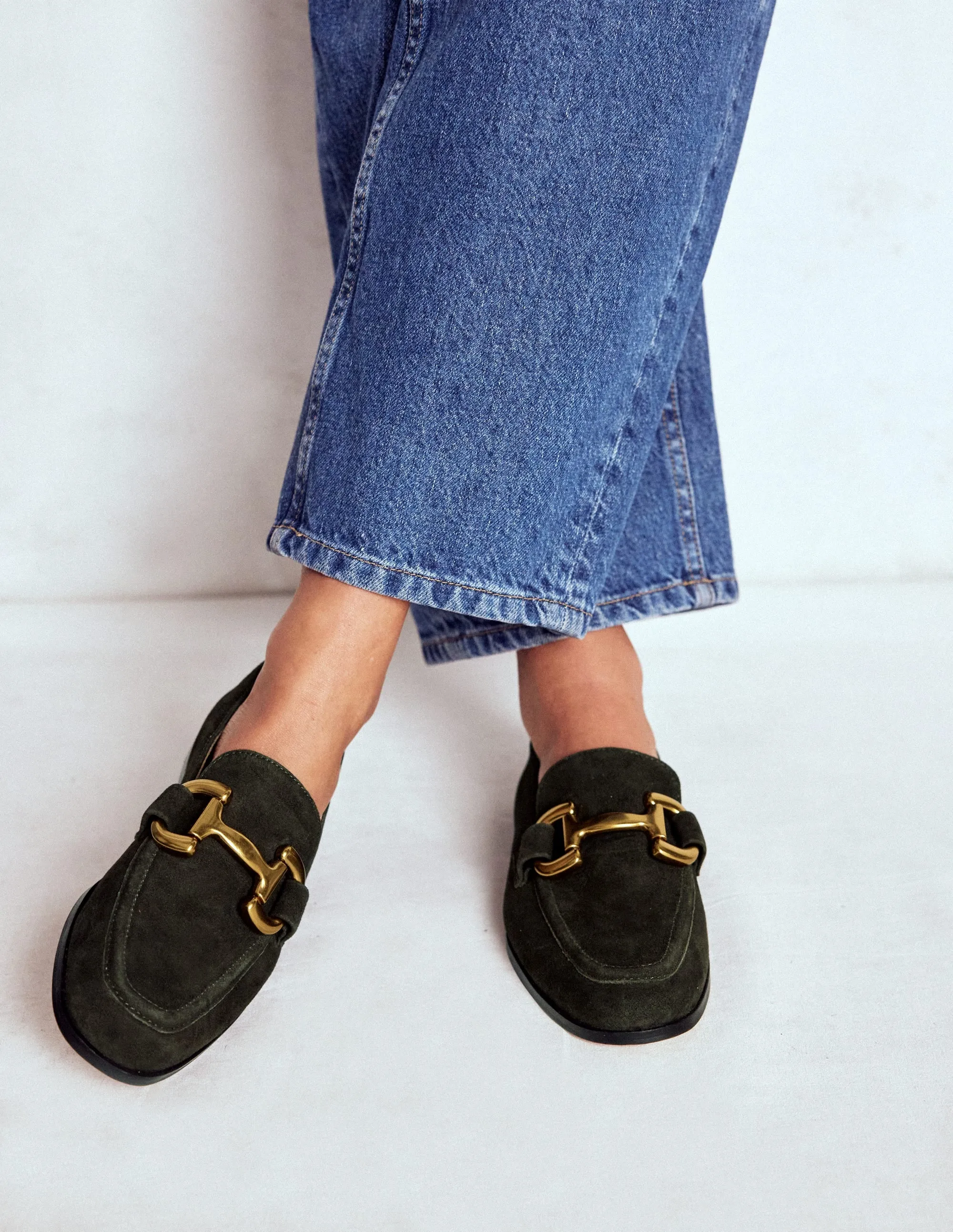 Iris Snaffle Loafers-Woodland Green Smooth Finish