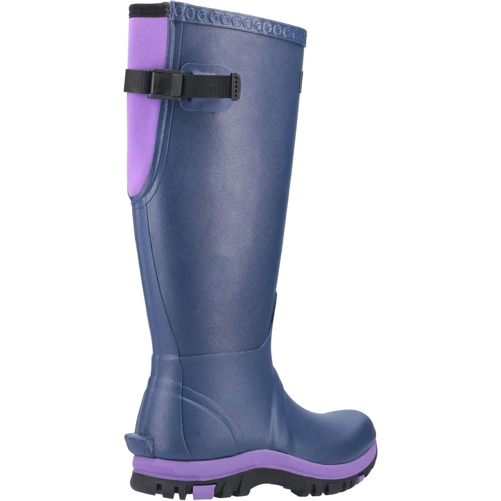 Cotswold Womens Realm Adjustable Wellington Boot Blue/Purple Quick Boot