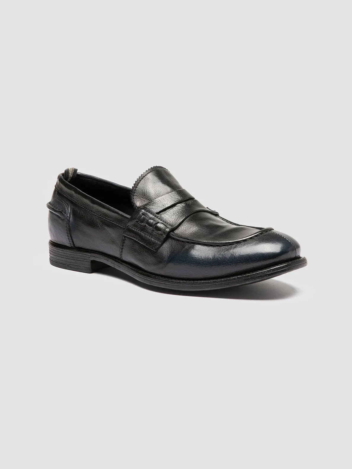 CHRONICLE 144 - Navy Leather Penny Loafers Comfort Fit
