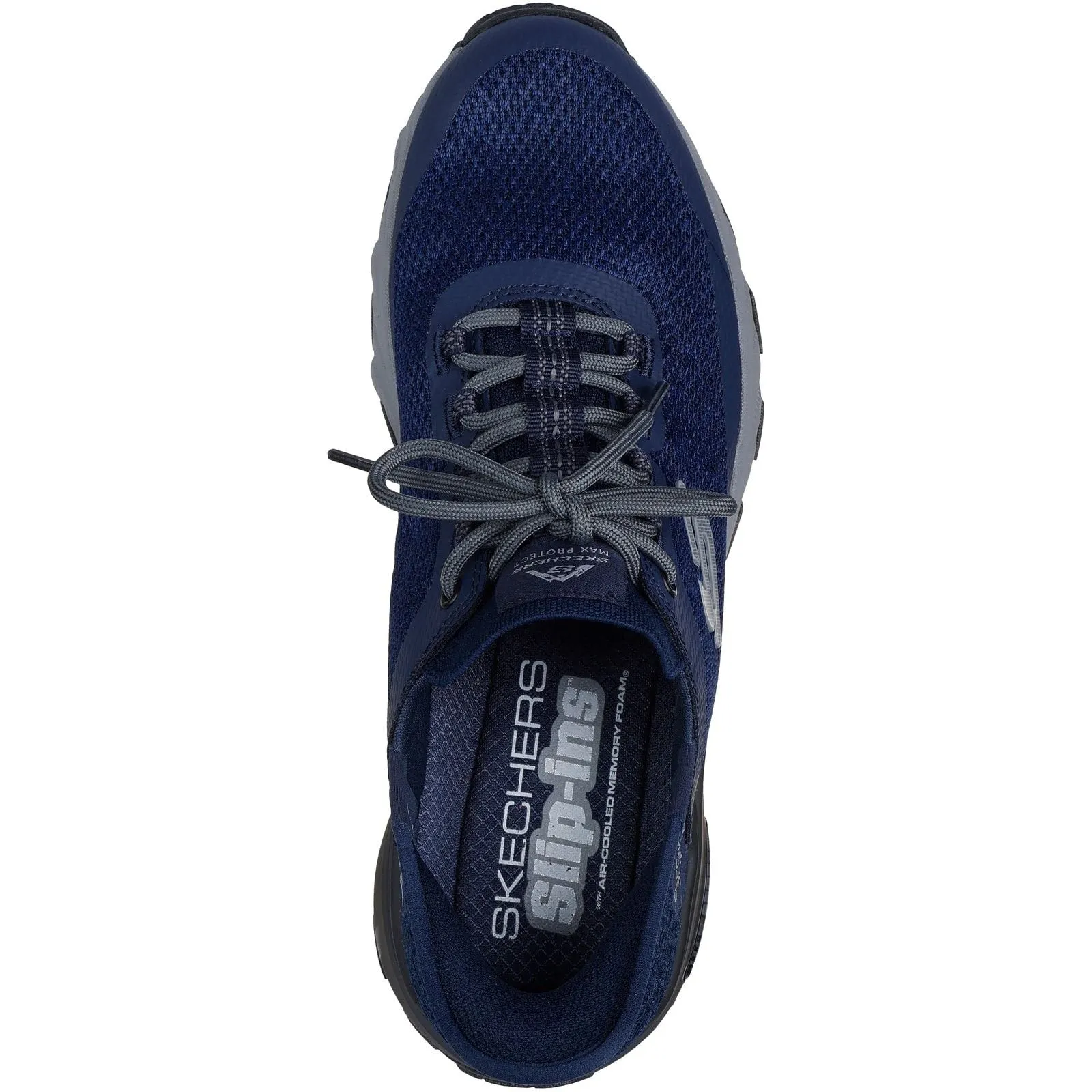Skechers Mens Max Protect Assembly Hiking Shoes Navy Trekking Style Wilderness Trek