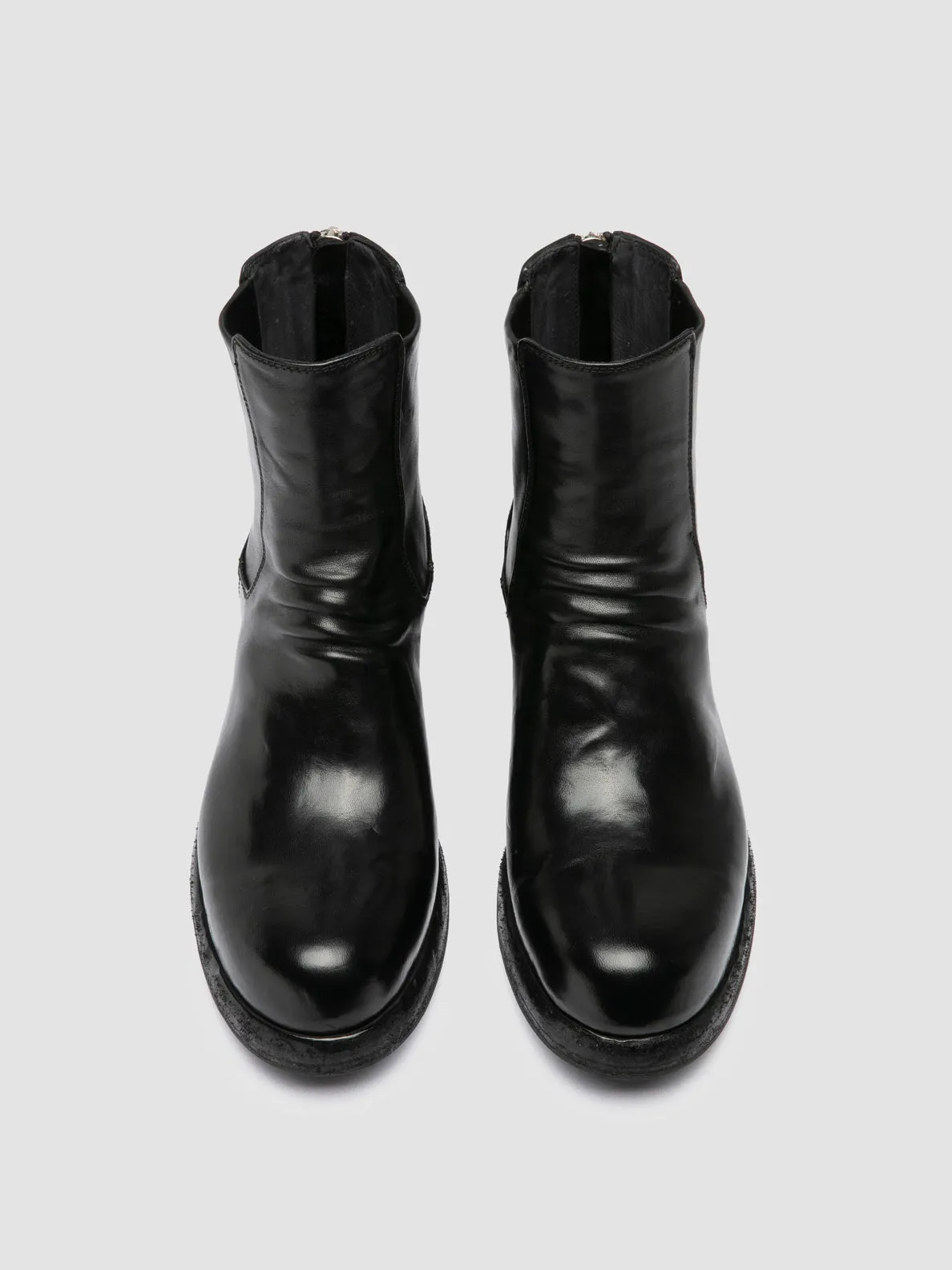 BULLA DD 304 - Black Leather Zipped Boots Field Fast Comfort Lining