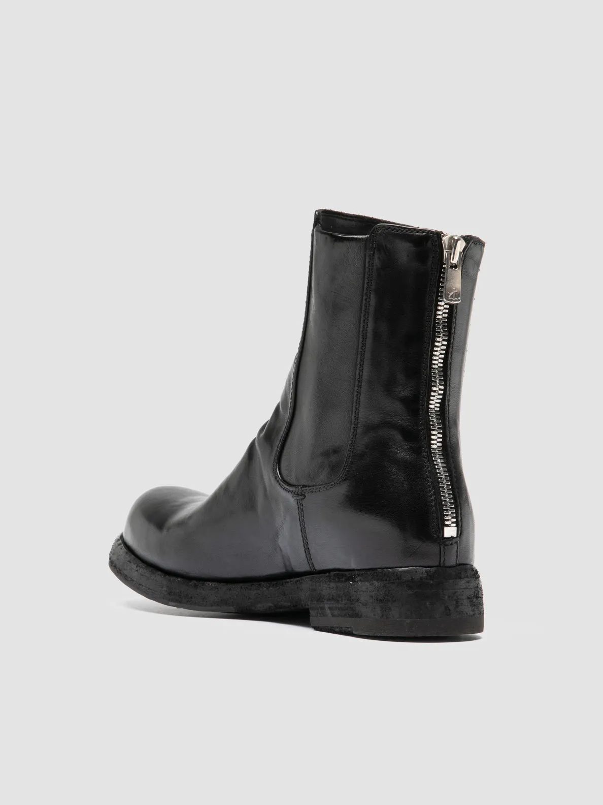 BULLA DD 304 - Black Leather Zipped Boots Comfortable Wear