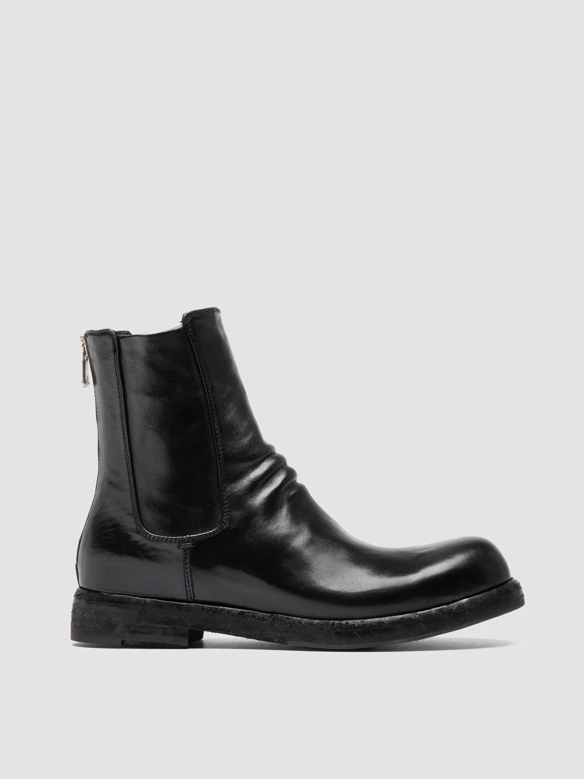 Wet Land Firm Edge BULLA DD 304 - Black Leather Zipped Boots