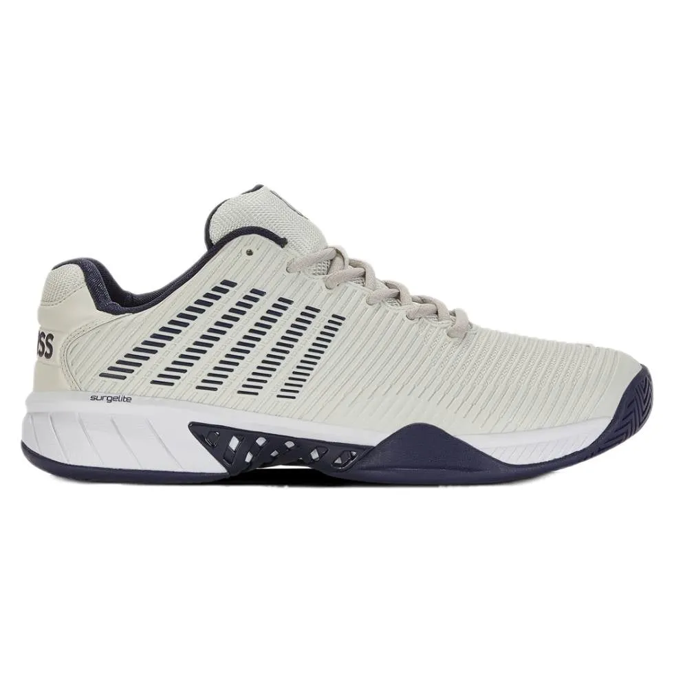 Smooth Walk K-Swiss Hypercourt Express 2 Wide Men's Tennis Shoe (Gray/Blue)