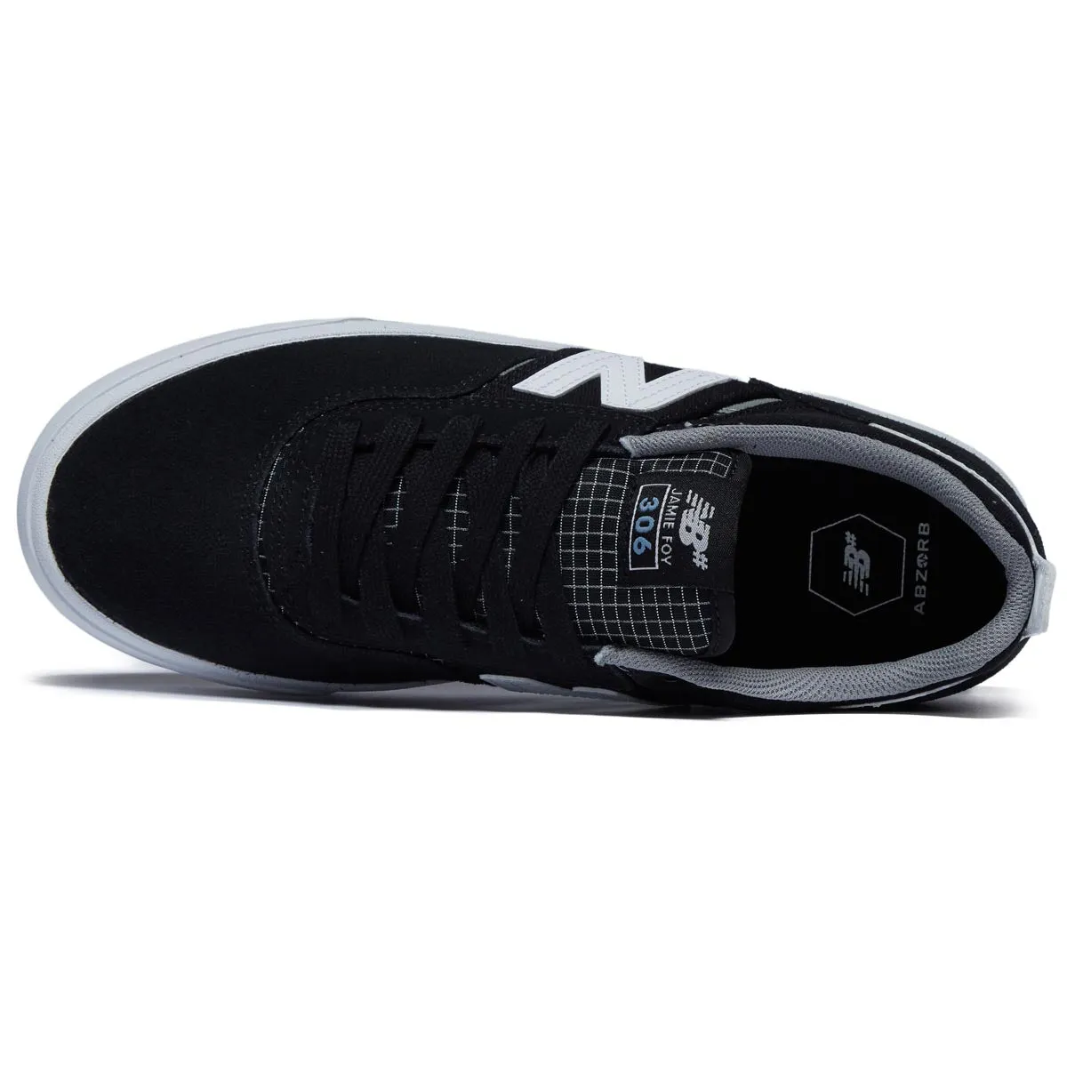 New Balance 306 Foy Shoes - Black/White Suede Lace Up Style