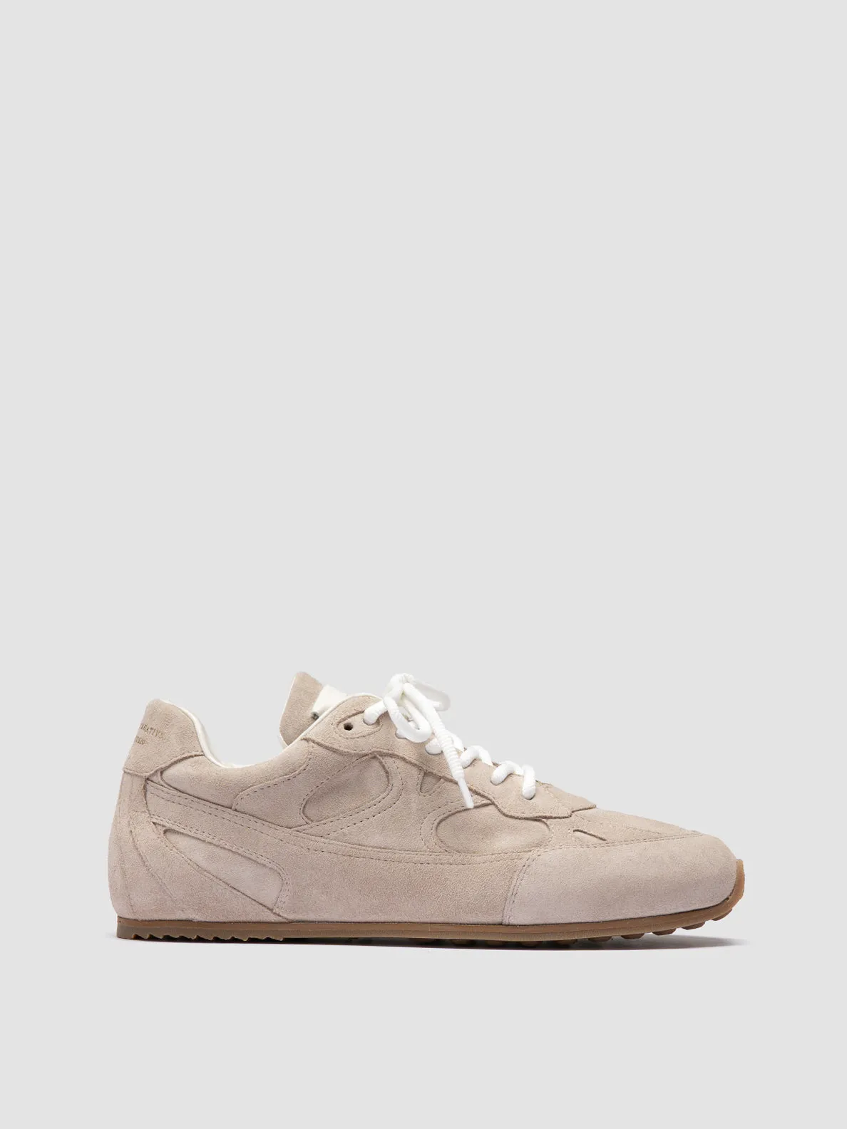 AWAY 101 - Ivory Suede Sneakers Long Move Wool Warm