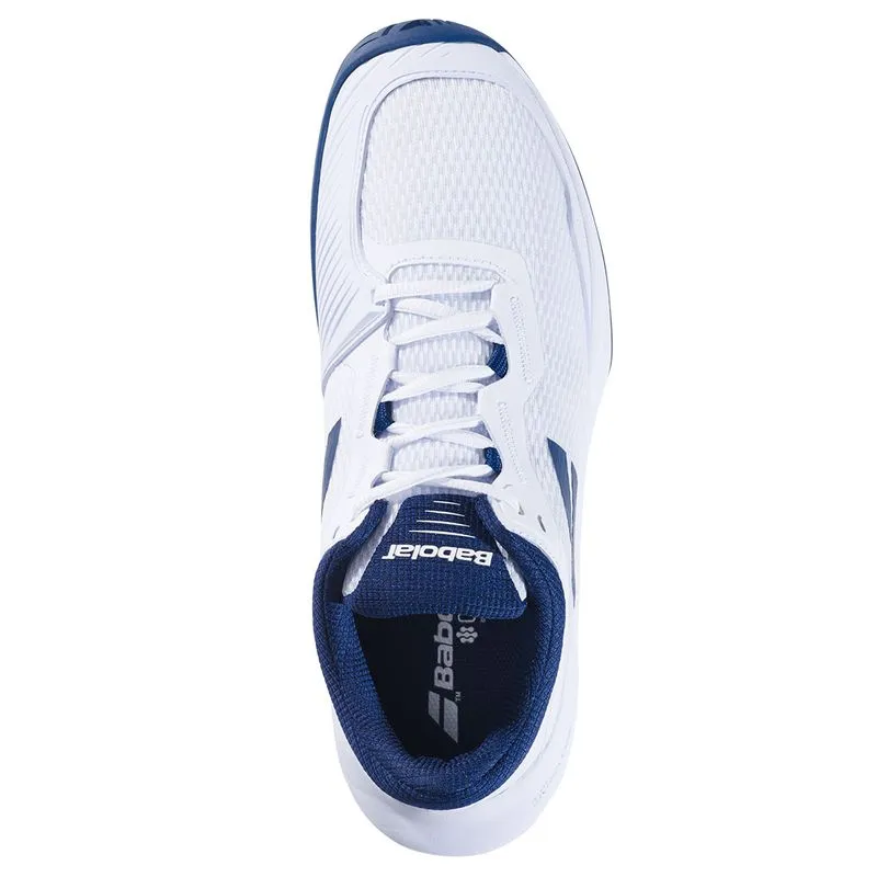 Babolat SFX 4 All Court Men Tennis Shoes White Blue Peace Step