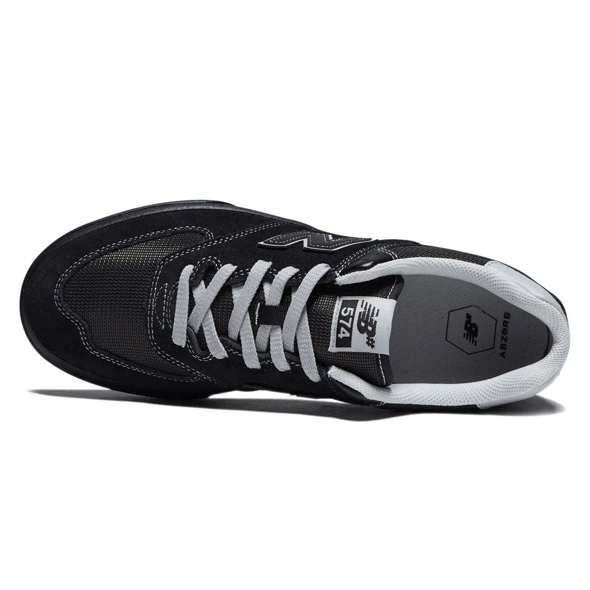 Lace Comfort Performance Wear New Balance 574 Vulc Wide Shoes - Black/Black