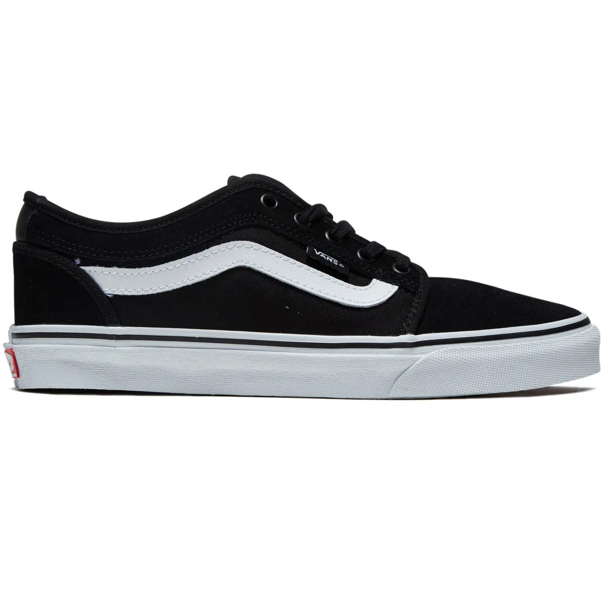 Teen Style Vans Chukka Low Sidestripe Shoes - Black/White
