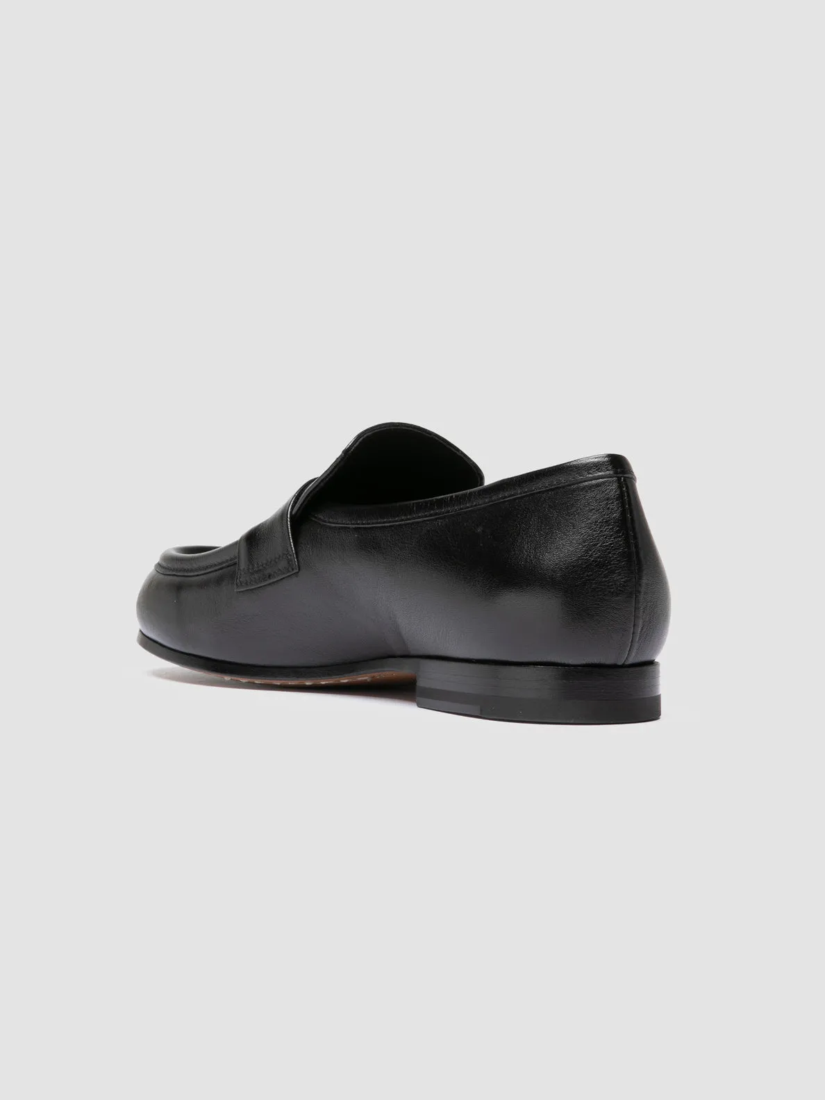New York Lake Step BECKY 101 - Black Leather Penny Loafers