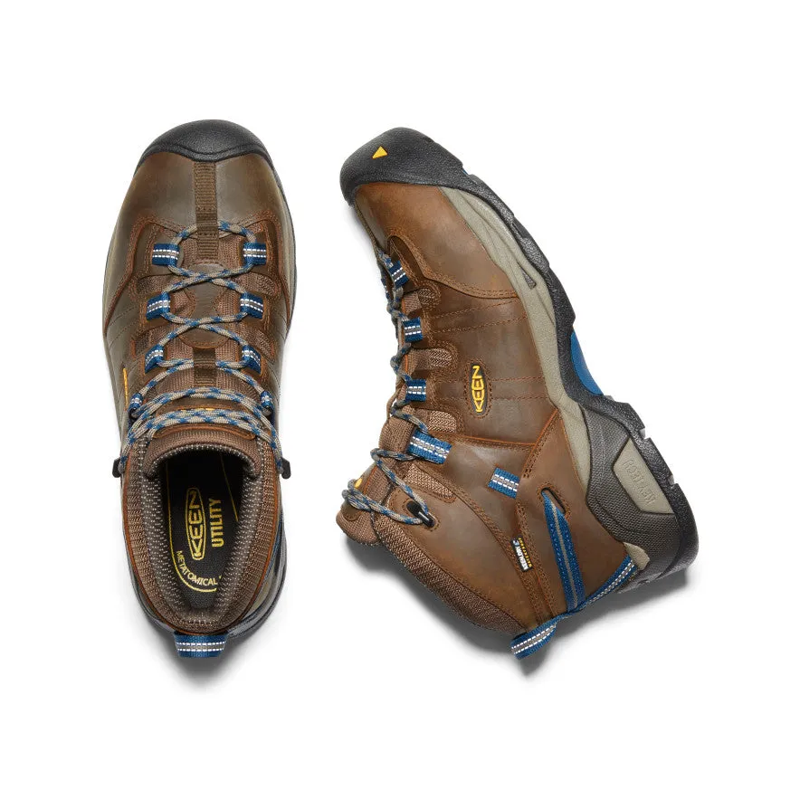 Men's Detroit XT Waterproof Boot (Steel Toe)  |  Cascade Brown/Orion Blue Mountain Trail Back Trail