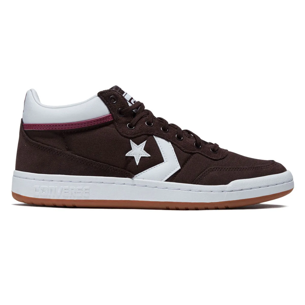 Street Style Converse Fastbreak Pro Mid Shoes - Rugged Brown/White/Mesa Rose