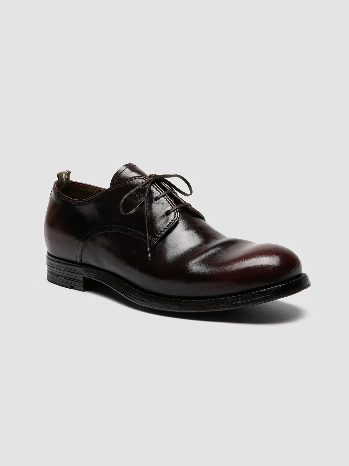 BALANCE 019 - Burgundy Leather Derby Shoes Built For City Step Flex