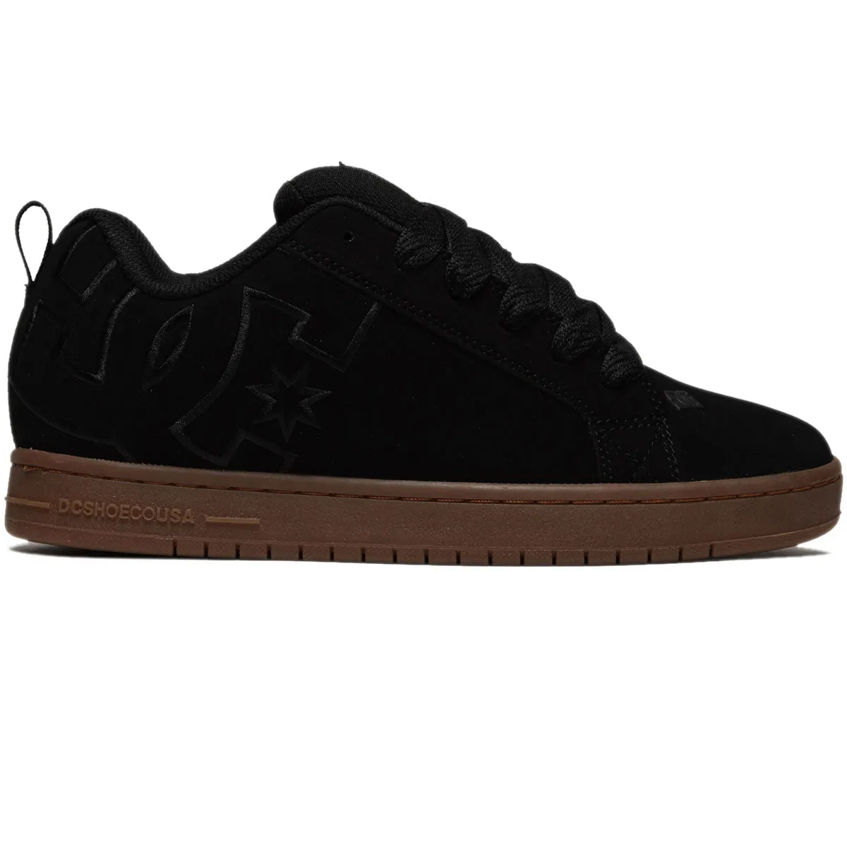 DC Court Graffik Shoes - Black/Gum Ventilated Design Trend Driven