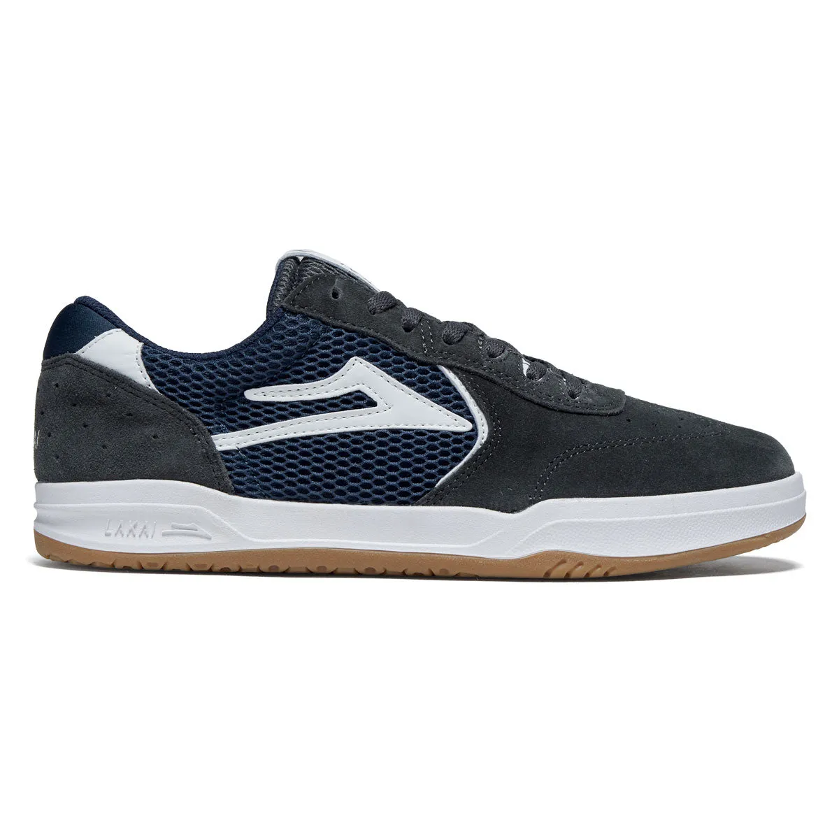 Lakai Atlantic Shoes - Charcoal/Navy Suede Ultra light Skate Step Ready