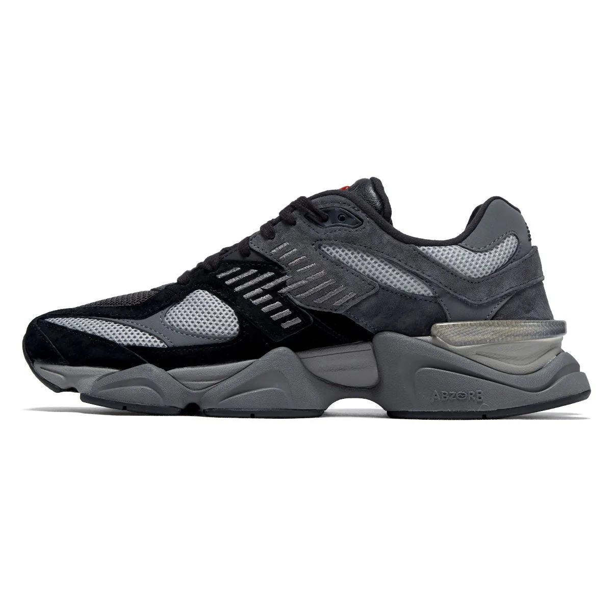 Breathable Linings Board Ready Comfort New Balance 9060 Shoes - Black/Castlerock/Rain Cloud