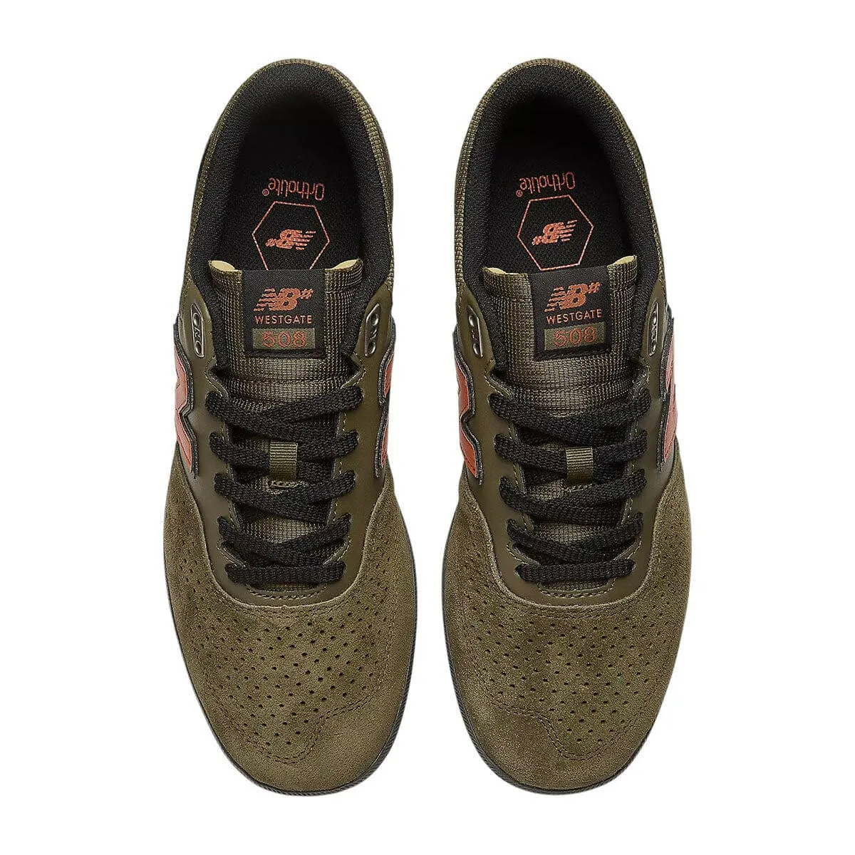 New Balance - Brandon Westgate 508 Shoes Olive/Burnt Orange Flexible Base Skater Life