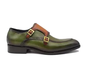 Quiet Class Two Tone Monk Strap Buckle Loafer