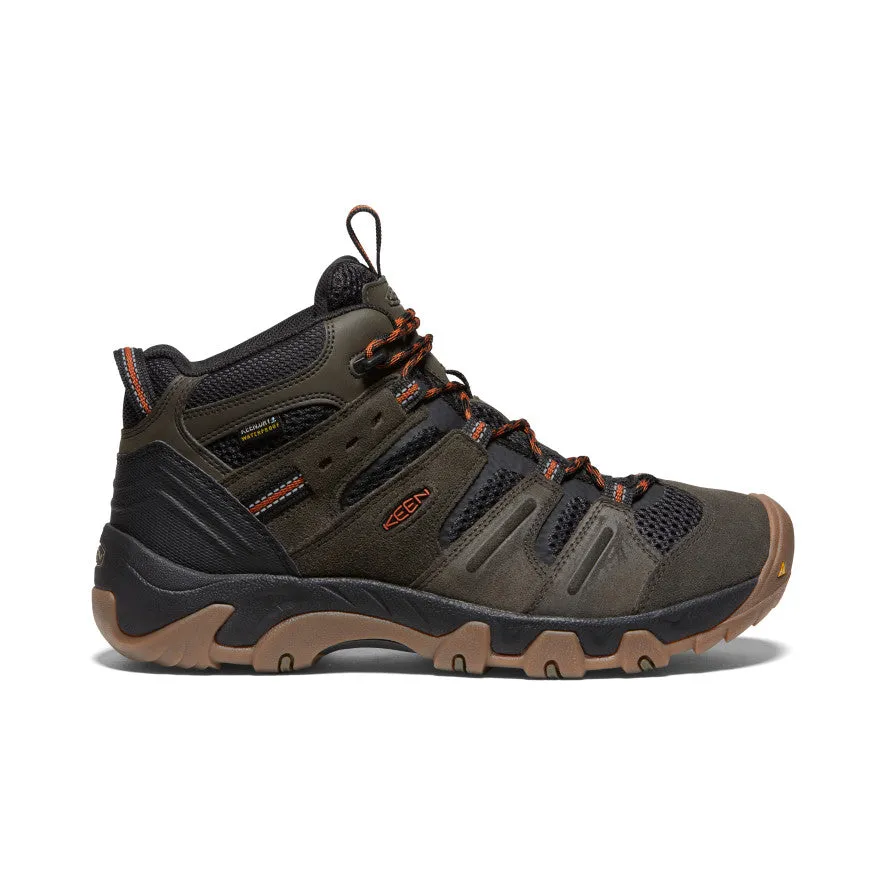Men's Headout Waterproof Hiking Boot  |  Black Olive/Fossil Orange Comfortable Trek Quick Adjust