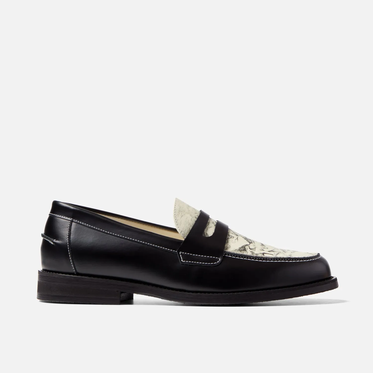 Pure Black Dad Pick Wilde Fall of Giants Penny Loafer - Men's
