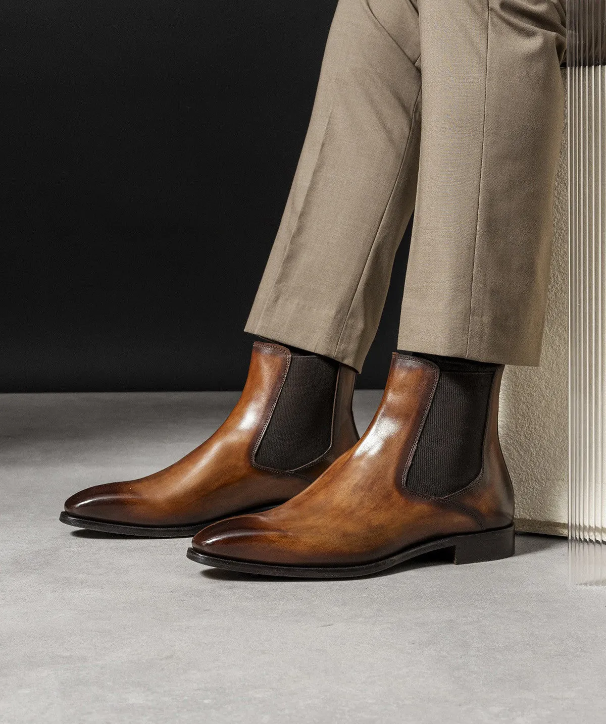 Media Pop Bottines FIRENZE Marron Patin??