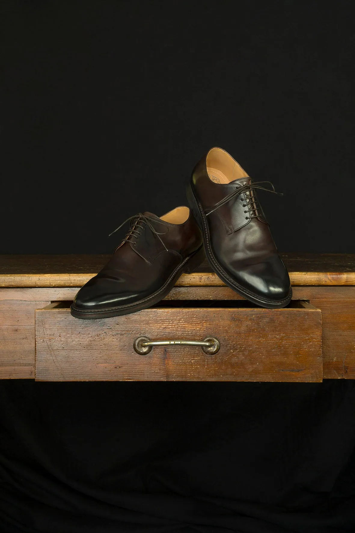 Sturdy Build IVAN 91031<br>Mogano Derby Shoes