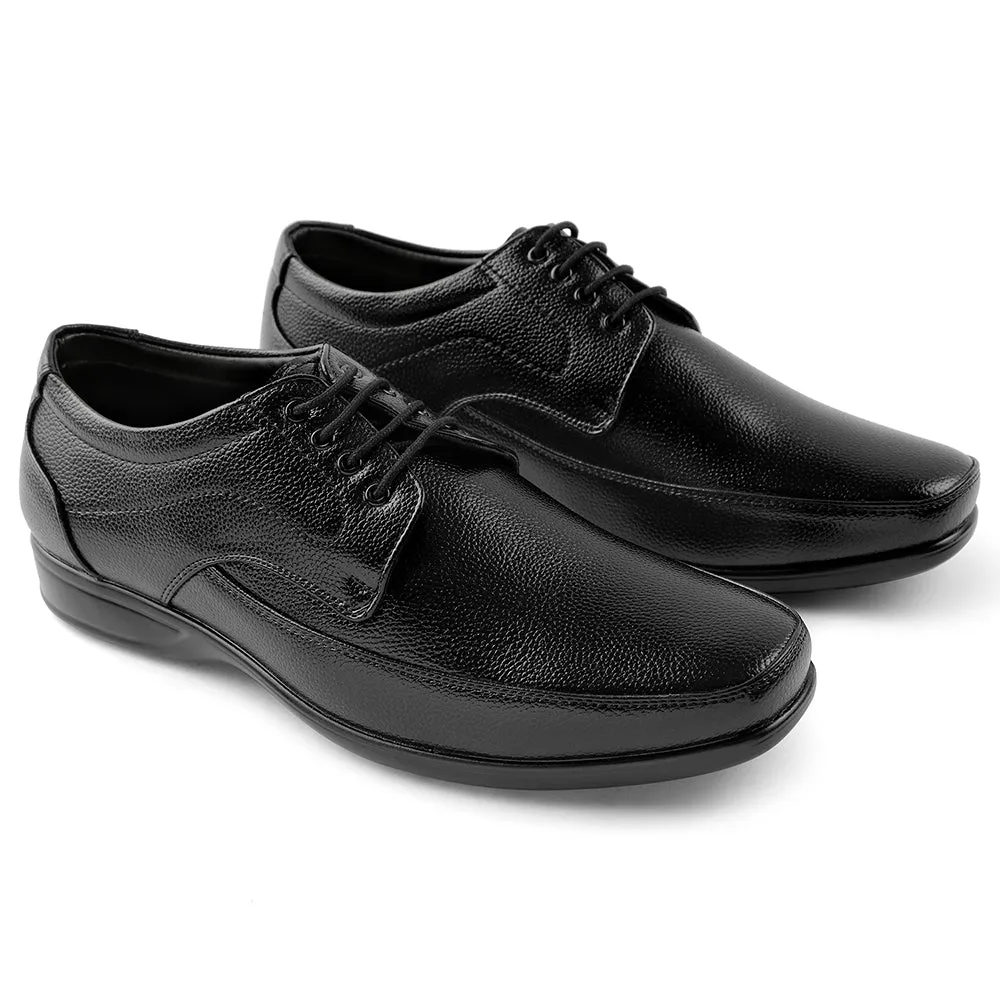 Fortune Black Lacing Formal Derby Shoes For Men HML-5E By Liberty Step Style