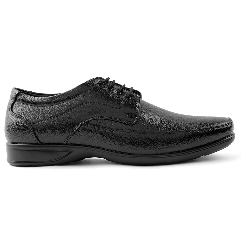 Fortune Black Lacing Formal Derby Shoes For Men HML-5E By Liberty Long Term Durable Construction