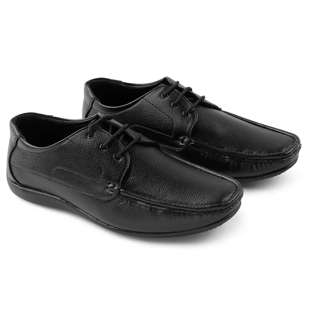 Fast Move Fashionable Look Fortune Black Lacing Formal Derby Shoes For Men HML-6E By Liberty