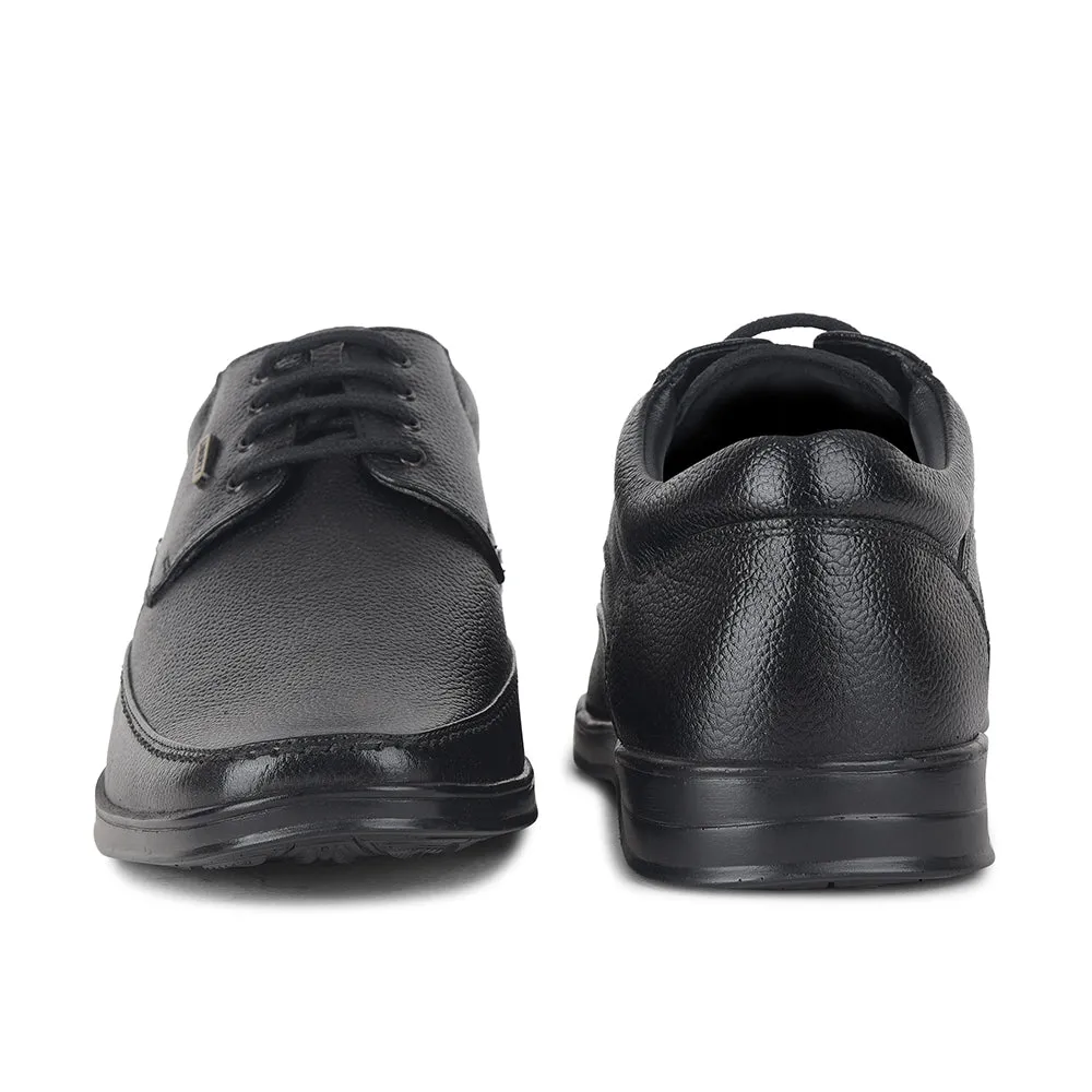 Smooth Closure Fortune by Liberty Men LOM-602 Black Formal Lacing Derby Shoes
