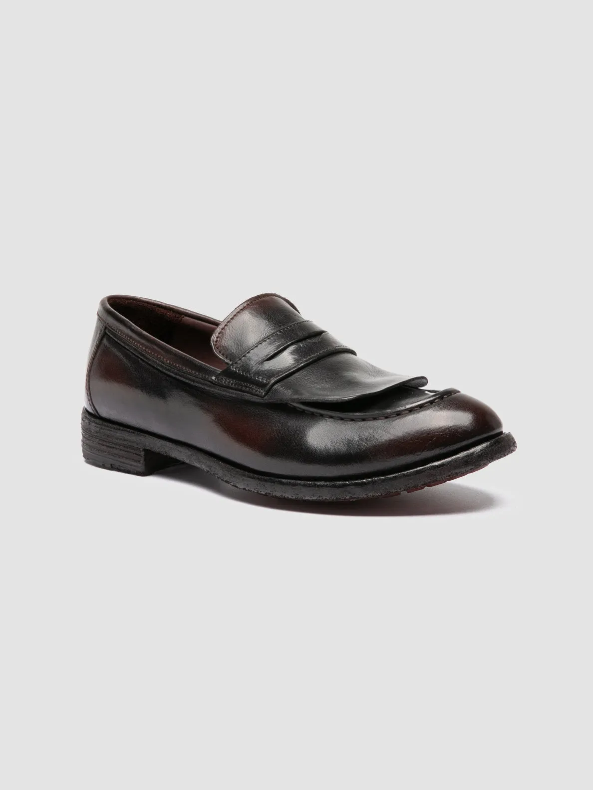 Day-to-Night LEXIKON 158 -Green Leather Penny Loafers