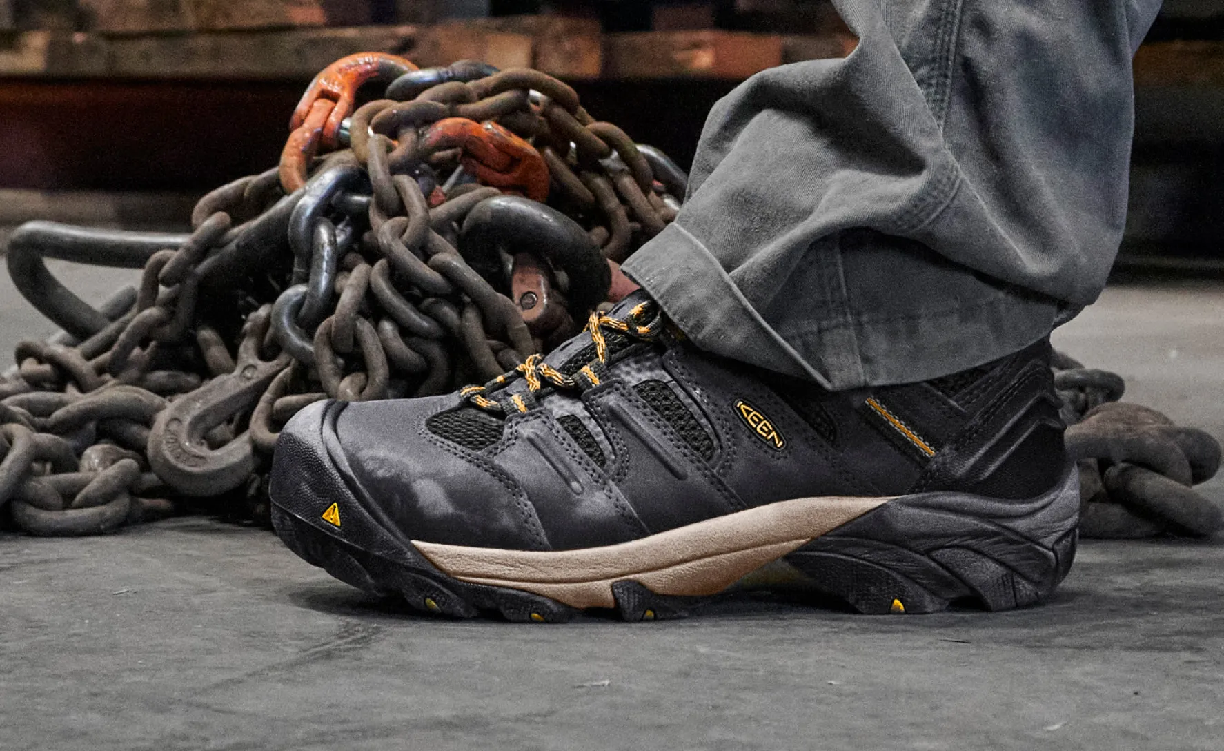 Adventure Foot Men's Lansing Mid Waterproof (Steel Toe)  |  Raven/Tawny Olive