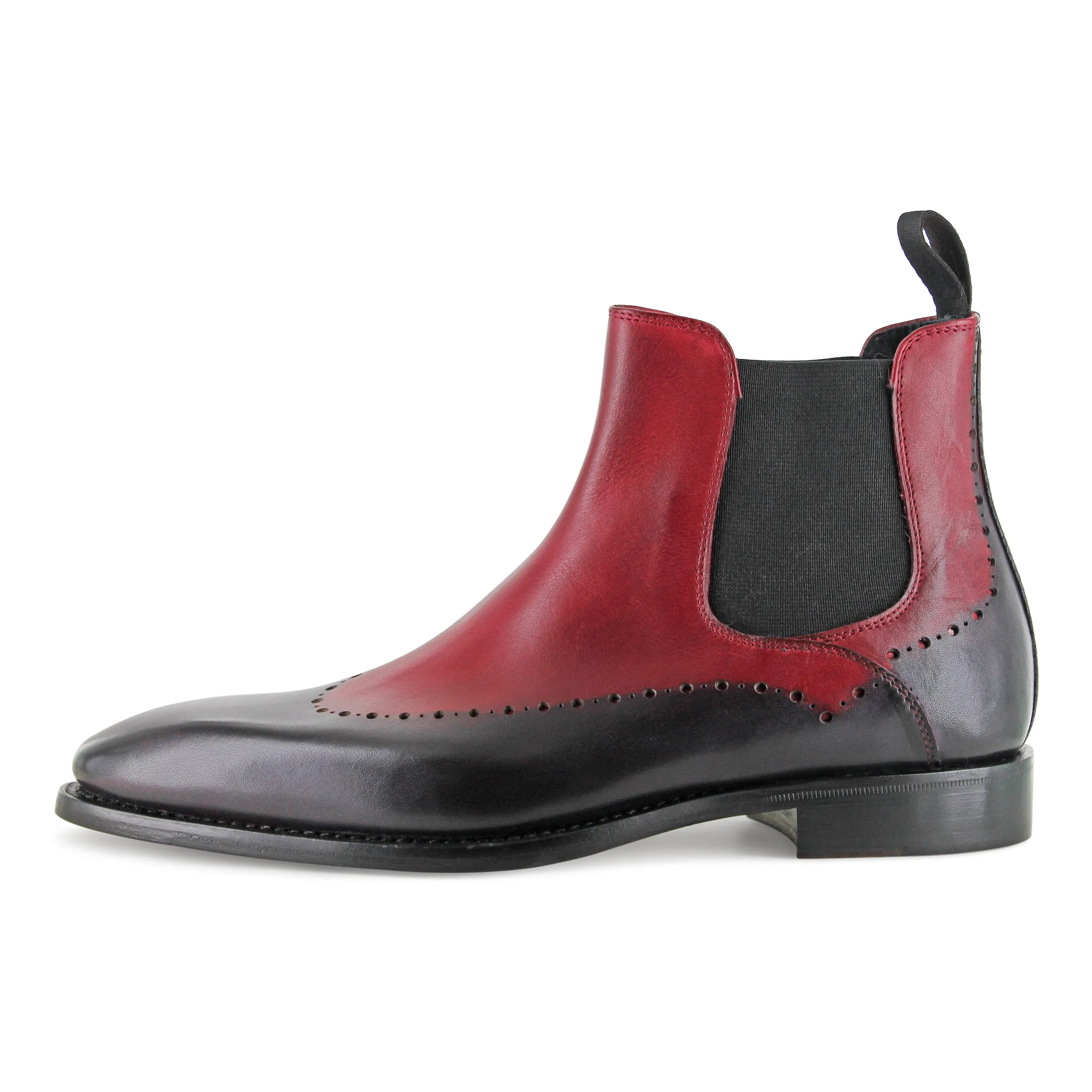 A835 -Red Anthracite Street Edge Style Icon Boots