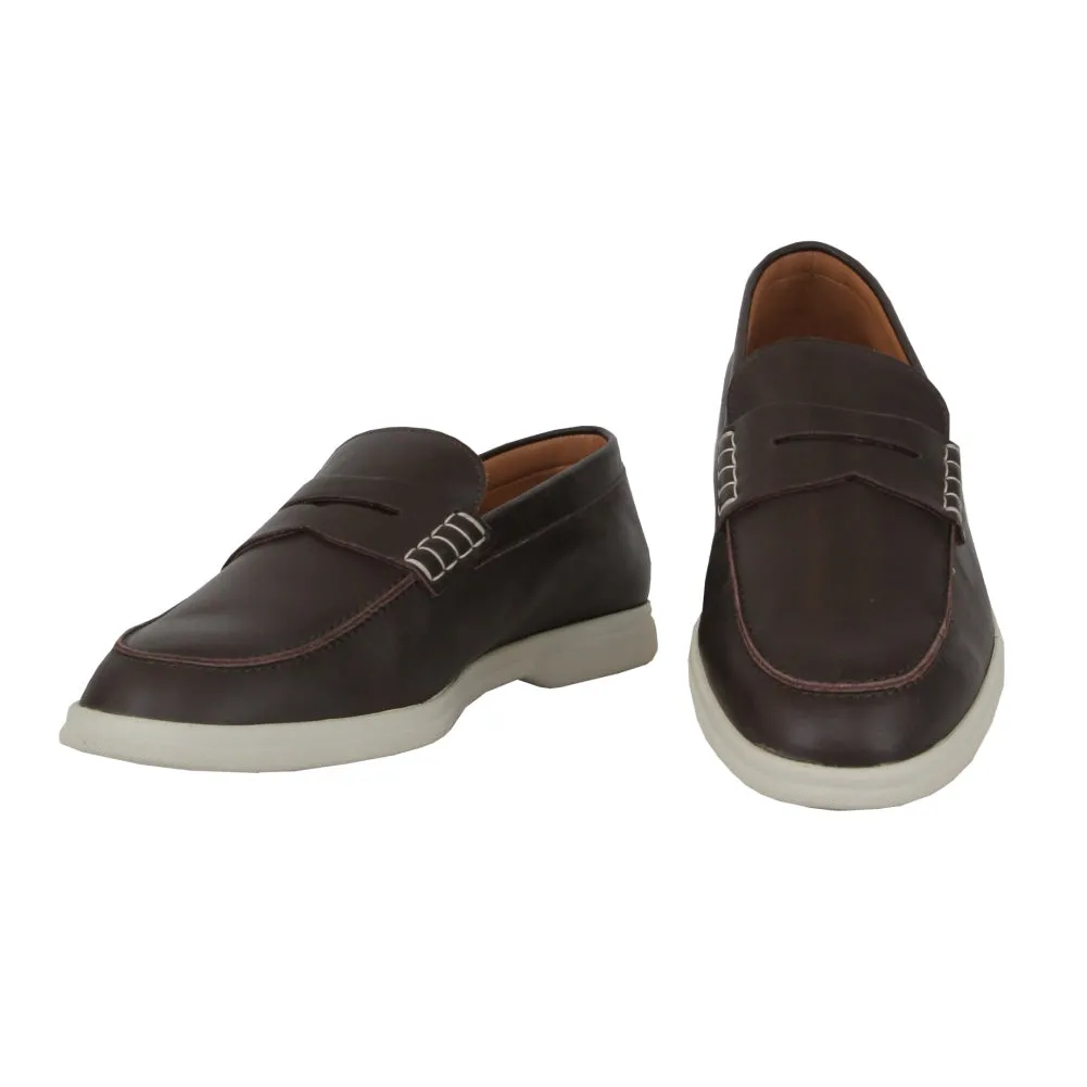 Light Motion Daily Grip Mandelli Brown Penny Loafers