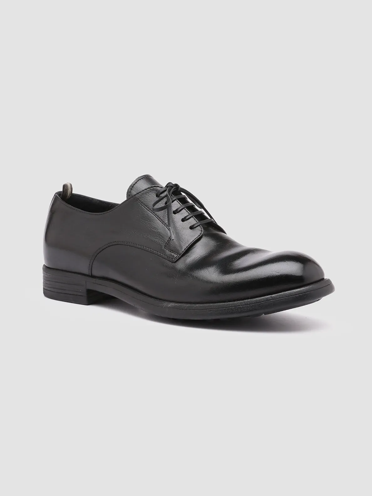 Chic Leather Stylish Formal Look CHRONICLE 001 - Black Leather Derby Shoes