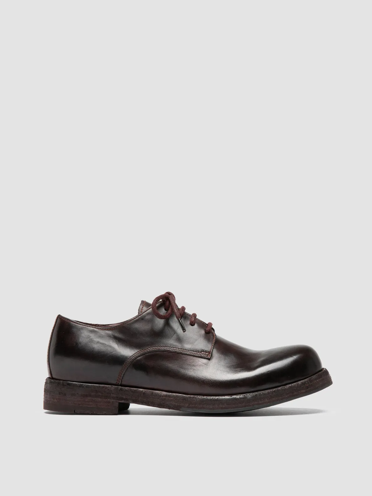 BULLA DD 311 - Burgundy Leather Derby Shoes Strap Mode Event Mode