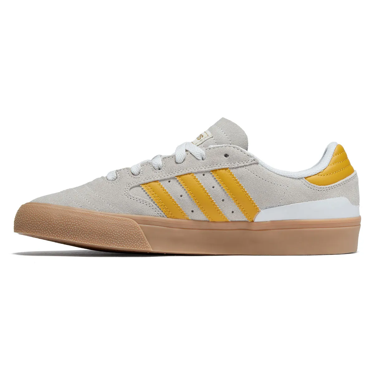 Adidas Busenitz Vulc II Shoes - Crystal White/Preloved Yellow/Gold Metallic Free Fit Casual Vibe