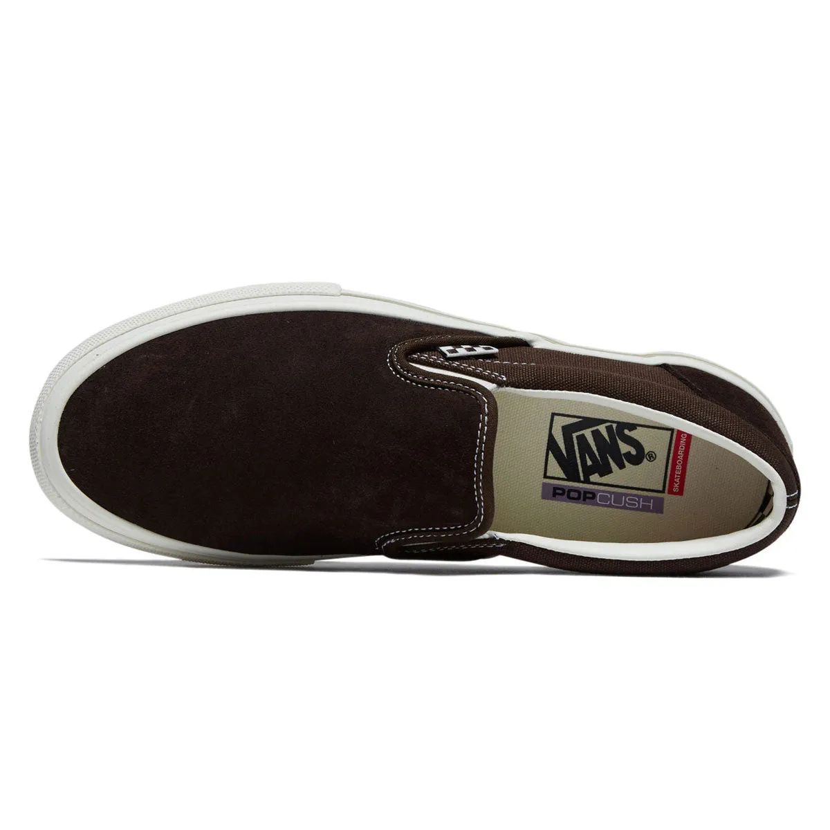 Vans Skate Slip-On Shoes - Chocolate Brown Soft Touch