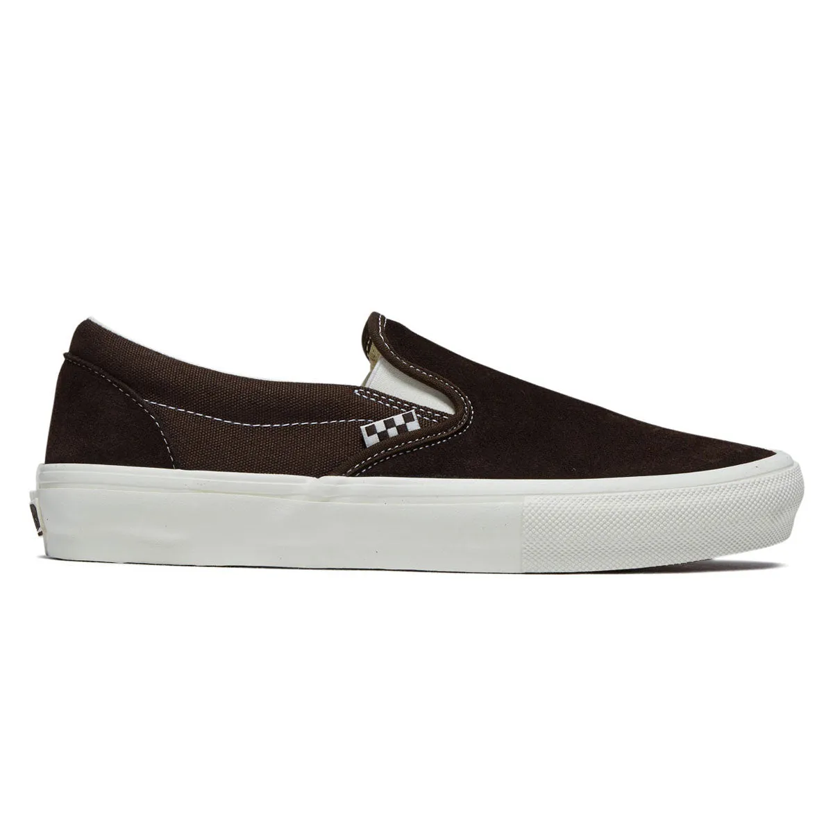 Breathable Footbed Vans Skate Slip-On Shoes - Chocolate Brown