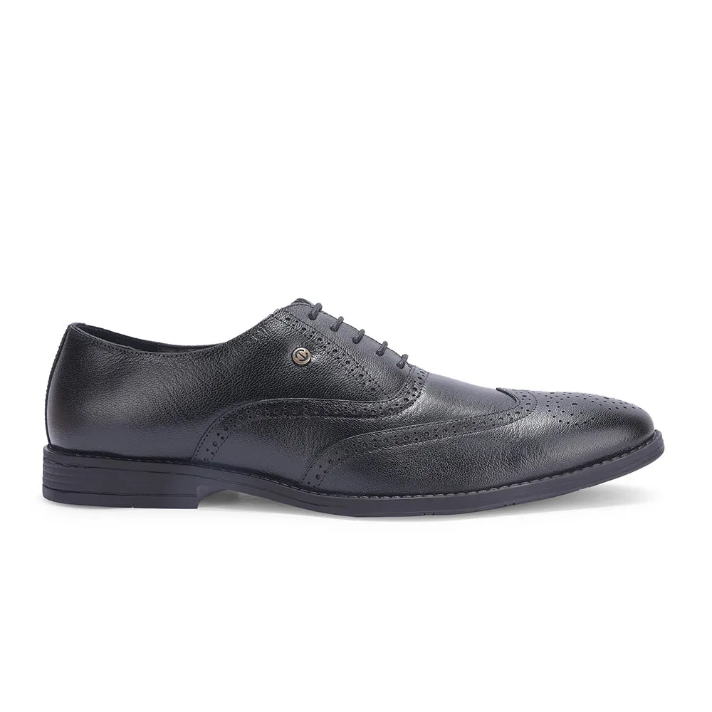Healers Black Formal Lacing Oxford Shoes For Men SAGAR-15 By Liberty Versatile Look Lightweight