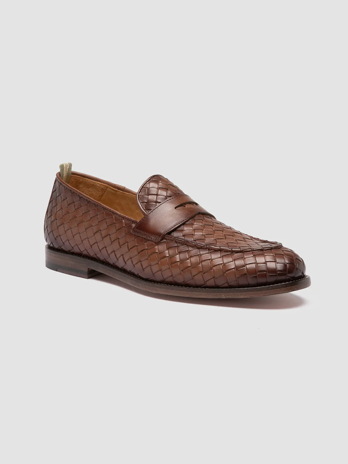 Modern Design Formal Occasions OPERA 003 - Brown Leather Penny Loafers