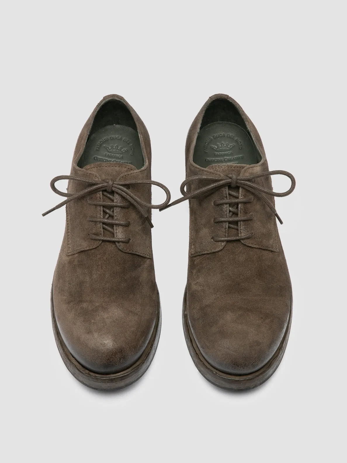 Work Travel BULLA DD 311 - Green Suede Derby Shoes