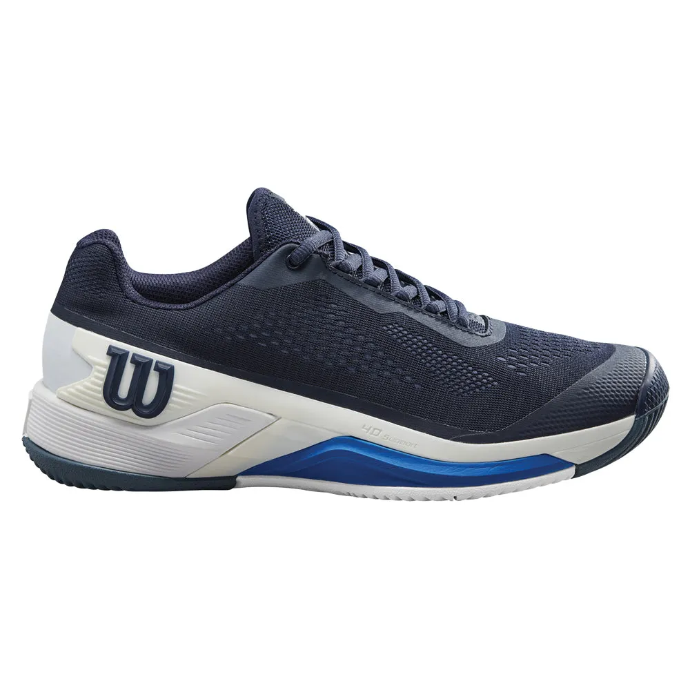 Wilson Rush Pro 4.0 Clay Tennis Shoes (Mens) - Navy Blazer/White/Lapis Blue Casual